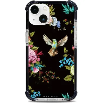 Odolný obal Mobiwear MagSafe Elite Bumper - Apple iPhone 13 - D007D Ptáček a květy - VÝPRODEJ (Odolný kryt, pouzdro, obal Mobiwear Elite Bumper na mobil Apple iPhone 13 - D007D Ptáček a květy, materiál Plast + TPU silikon + kov - zesílená ochrana telefonu