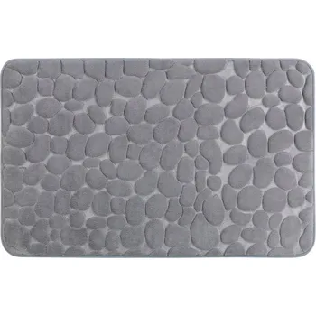 Koupelnová předložka Verk 27606 Koupelnová předložka z paměťové pěny, protiskluzová, 50 x 80 cm, šedá