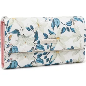 Peněženka Miss Lulu dámská peněženka s potiskem květin - béžová