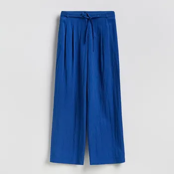 Dámské kalhoty Reserved - Volné kalhoty z lyocellu - indigová - 734JC-57X - 734JC-57X-S