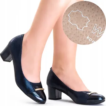 Dámské lodičky Wojtyłko dámské lodičky na sloupkovém podpatku velikost 40