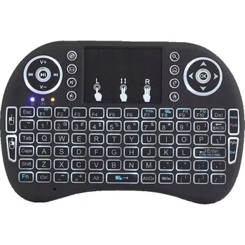 Klávesnice Mini bezdrátová klávesnice i8+ s podsvícením pro Smart TV 2.4GHz Qwerty