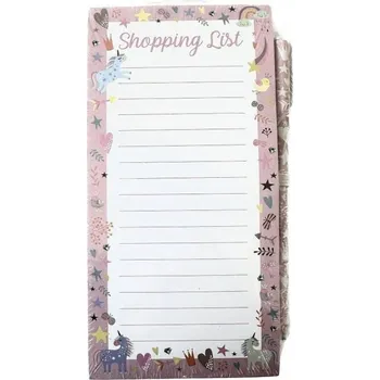 TheWorks Magnetický zápisník s linkami, seznamem nákupů a perem