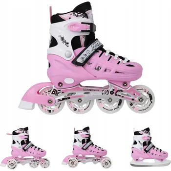 Kolečkové brusle Kolečkové brusle Kolečkové Brusle Brusle Na Led Nils Extreme M 35-38 Růžové Nastavitelné Učení