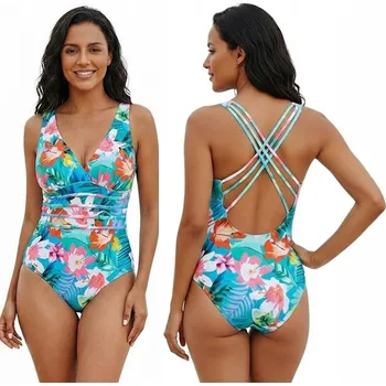 Dámské plavky K&M jednodílné plavky vícebarevné velikost XL