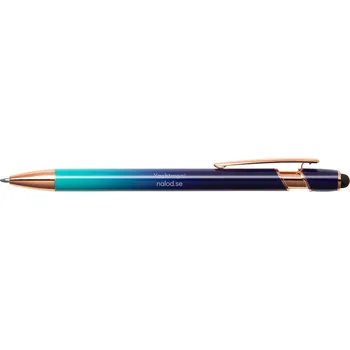 Zápisník Stylové pero OMBRÉ barvy moře a oblohy s růžovým zlatým lemováním Yachtmeni - naloď.se