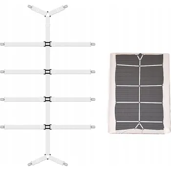 Prostěradlo NAPÍNAČ PROSTĚRADLA NASTAVITELNÝ DO 250 CM BÍLÝ S KOVOVÝM ZAPÍNÁNÍM