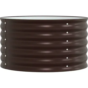 Truhlík Vyvýšený záhon Hnědá 80 x 80 x 44 cm Ocel