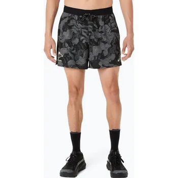 Pánské běžecké šortky ASICS Fujitrail All Over Print 5IN performance black/carbon/cream