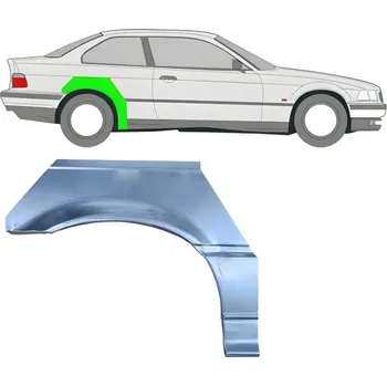 Blatník karosérie Lem zadního blatníku na BMW E36 3 Cabrio 1990-2000 / Pravá / COUPE