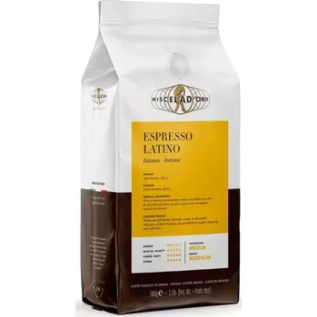 Káva Miscela d´Oro Espresso Latino - 500g, zrnková káva (Miscela D´Oro Esresso Latino)