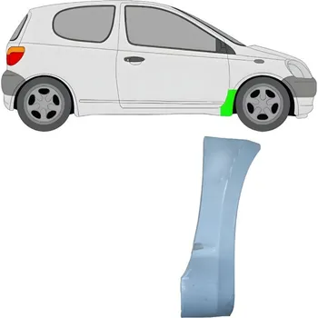 Blatník karosérie Opravný plech předního blatníku na Toyota Yaris 1999-2006 / Pravá