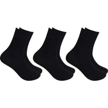 Dámské ponožky XPOSE® Vysoké bavlněné ponožky - černé 3ks (vel. 35-38), + Prodloužená možnost vrácení zboží do 50 dnů