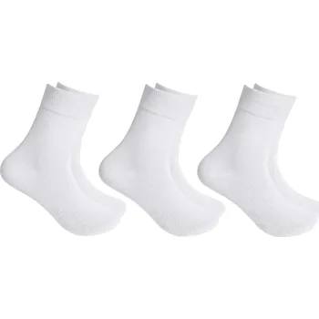 Pánské ponožky XPOSE® Vysoké bavlněné ponožky - bílé 3ks (vel. 43-46), + Prodloužená možnost vrácení zboží do 50 dnů