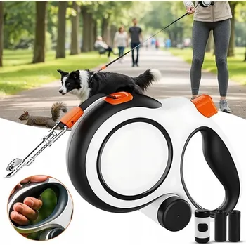 Vodítko pro psa Automatické Vodítko 8m s pouzdrem na sáčky – ideální na procházky