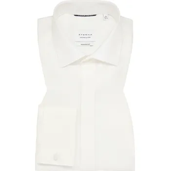 Pánská košile Společenská košile na manžetové knoflíčky Eterna Modern Fit Twill neprůhledná ivory velikost: 42, délka rukávu: prodloužený rukáv