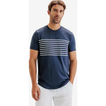 Pánské tričko KUIKMA Pánské tenisové tričko Essential XL BÍLÁ|MODRÁ