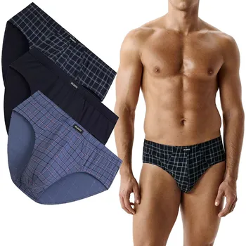 Slipy Pánské slipy Atlantic 3MP-216 Wl26 Šedá/šedá/tmavě modrá XL (42) tmavě modré