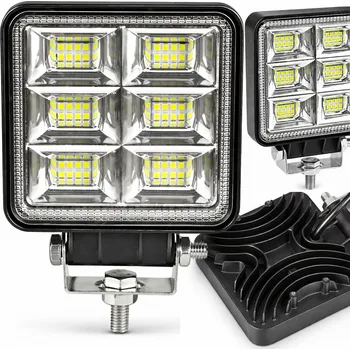 LED panel Pracovní LED halogenová lampa čtvercová x48 144W 10-80V, 3 řady