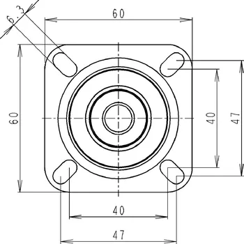 Pojezdové kolečko TWK 35/FI Pevné kolo s polyuretanovou obručí 7320007