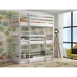 Třípatrová postel Teo Barva dřeva: Bílá barva, 90x200 cm