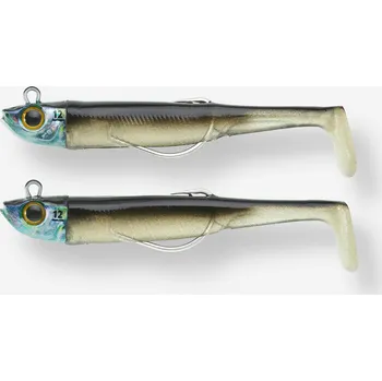 Nástraha CAPERLAN Měkká nástraha na mořský rybolov texan Combo Ancho 90 12 g 2 ks černý hřbet ČERNÁ