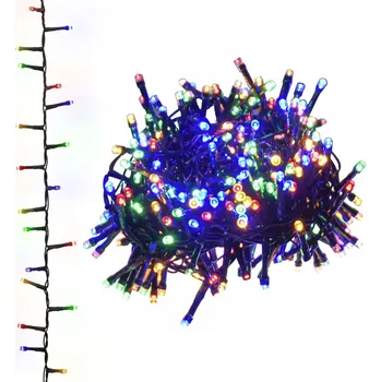 Vánoční světelný řetěz LED řetěz, 400 diod, hustě rozmístěné, barevné