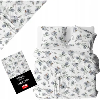 Povlečení Sada Povlečení z bavlny 160x200 Sada 2x Polštář 1x Přikrývka s KVĚTINAMI
