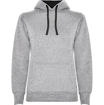 Dámská mikina Roly Urban Dámská mikina s kapucí SU1068 Heather Grey 58-Black 02 S