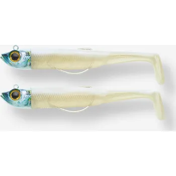 Nástraha CAPERLAN Měkká nástraha na mořský rybolov texan Combo Ancho 120 18 g 2 ks bílá BÍLÁ