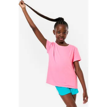 Dívčí tričko DOMYOS Dívčí tričko bavlněné 14 LET RŮŽOVÁ