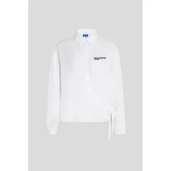 Dámská košile HALENKA KARL LAGERFELD JEANS KLJ TIED BLOUSE WHITE