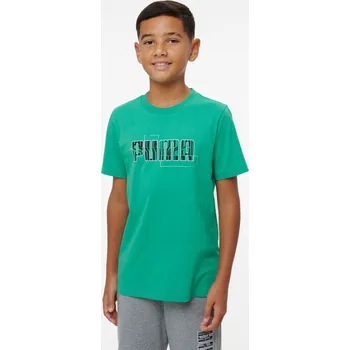 Pánské tričko PUMA Dětské bavlněné tričko s potiskem 15 LET ZELENÁ