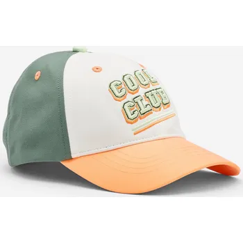 Kšiltovka DECATHLON Dětská kšiltovka prodyšná nastavitelná BÍLÁ|ORANŽOVÁ|ZELENÁ