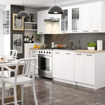 Kuchyňská pracovní deska Rovná kuchyňská linka do paneláku 240 cm VERMINA - bílá