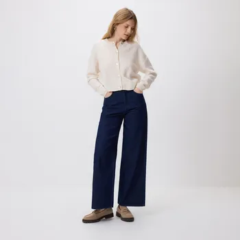 Dámské džíny Reserved - Džíny wide leg - ocelově modrá - 182DT-95J - 182DT-95J-32