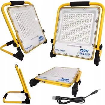 Halogen LED přenosný USB akumulátorový stavební reflektor 200W 18 000 lm