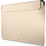 Guess Saffiano Triangle Logo Sleeve - pouzdro na notebook 13"/ 14" (béžová)