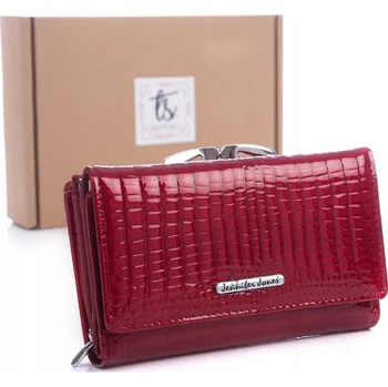 Peněženka Dámská peněženka z pravé kůže Jennifer Jones Červená lakovaná velká