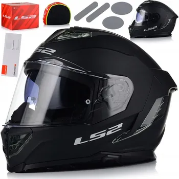 Helma na motorku Motocyklová přilba LS2 FF818 STORM III SOLID MATT BLACK Černá Matná Velikost M