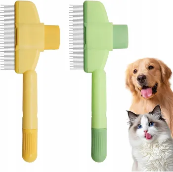 Péče o srst a drápky 2x SAMOČISTICÍ KARTÁČ NA SRST PRO PSA KOČKU HŘEBEN