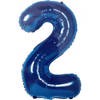 Balónek Helium - Balónek 86 cm Číslice 2 modrý