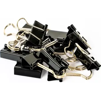 Kancelář Klipy na dokumenty 41mm, 12 ks - černé