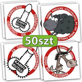 samolepka Samolepky za parkování - vtipné samolepky, 50 kusů - Ideální jako dárek