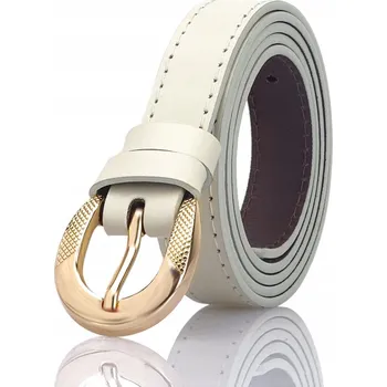 Opasek Dámský opasek z přírodní PÁSEK , ecru, délka 125 cm, GRACIO Dárek zlatá spona