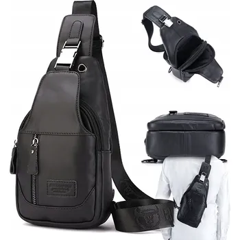 BULLCAPTAIN PÁNSKÁ KOŽENÁ TAŠKA PŘES RAMENO CROSSBODY BATOH CESTOVNÍ ČERNÁ