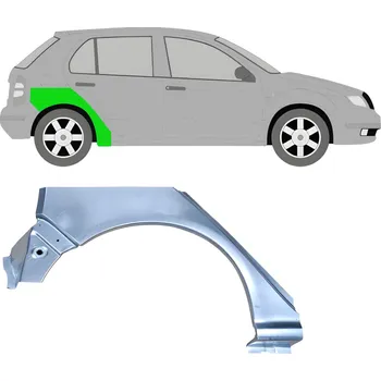 Blatník karosérie Lem zadního blatníku / Pravá ŠKODA Fabia 99-07