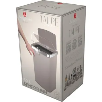 Odpadkový koš Berlingerhaus Koš odpadkový se senzorovým otvíráním 60 l Taupe Collection + Doprava ZDARMA
