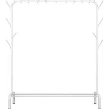 Věšák Verk 27685 Věšák na oblečení s policí na boty, 8 háčků, bílý