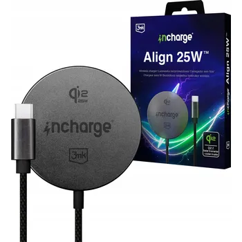 Indukční nabíječka 25W MagSafe Qi2 3mk incharge Align pro Android, černá